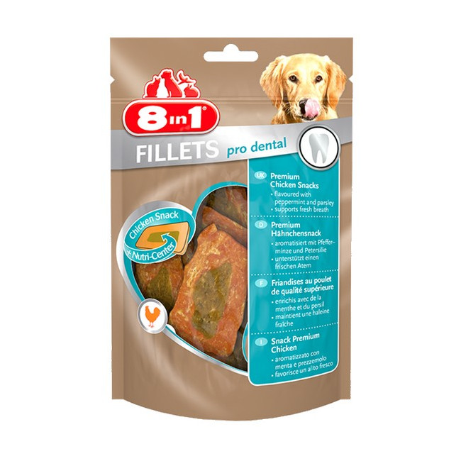 8in1 Fillets Pro Dental - przekąska na świeży oddech 80g