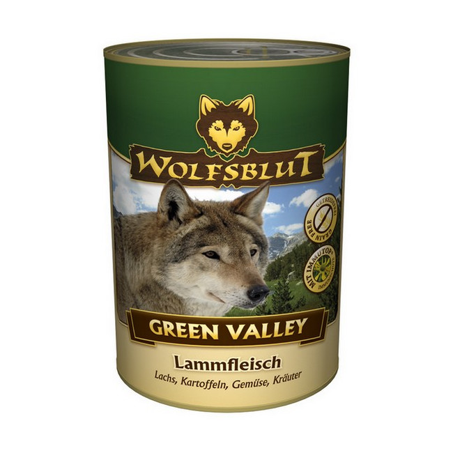 Wolfsblut Dog Green Valley - jagniecina, łosoś, ziemniaki puszka 395g