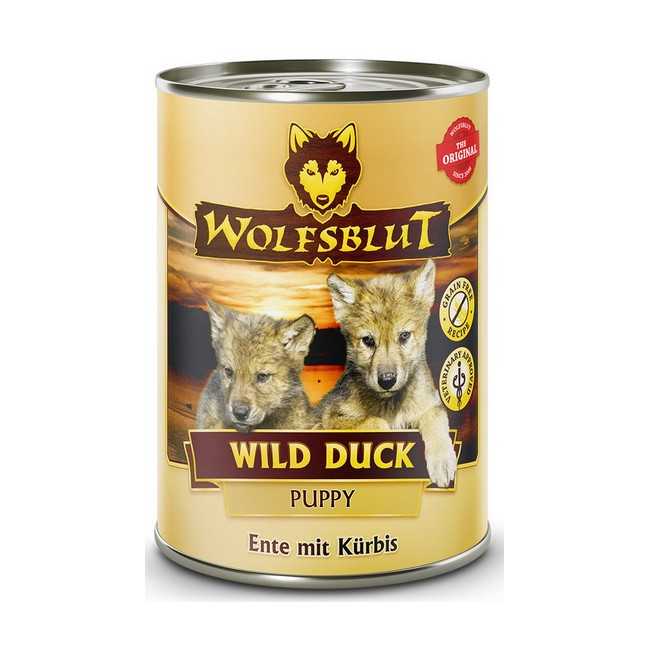 Wolfsblut Dog Wild Duck Puppy - kaczka i bataty puszka 395g