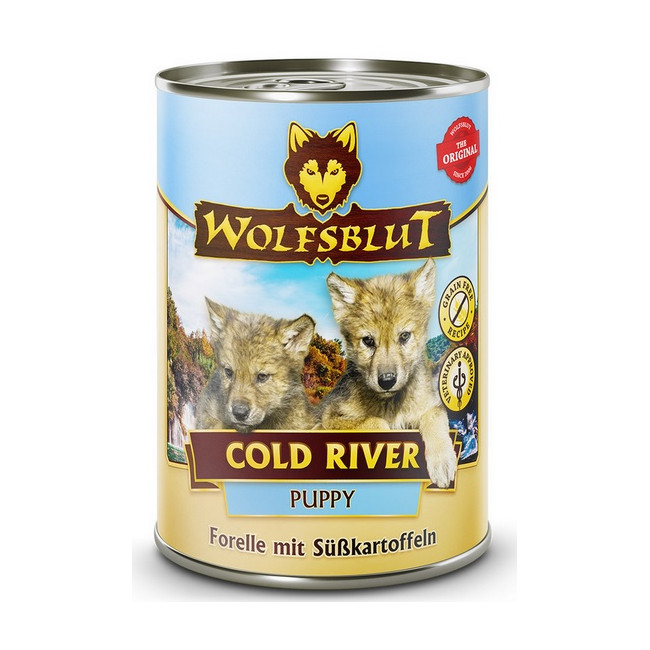 Wolfsblut Dog Puppy Cold River - pstrąg i bataty puszka 395g