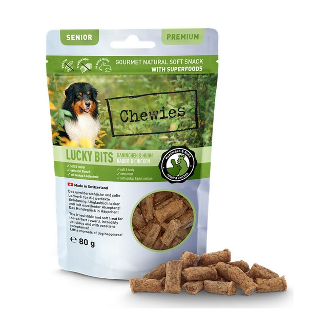 Chewies Lucky Bits Senior Królik & kurczak 80g