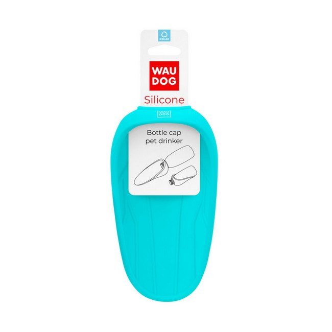 Collar WauDog Silicone Dysza do picia - końcówka 165x90mm niebieska
