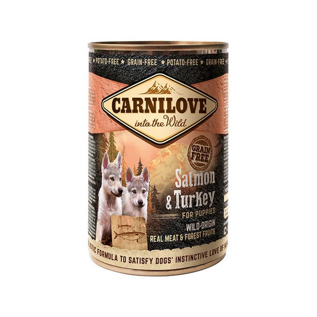 Carnilove Dog Wild Meat Salmon & Turkey Puppy - łosoś i indyk puszka 400g