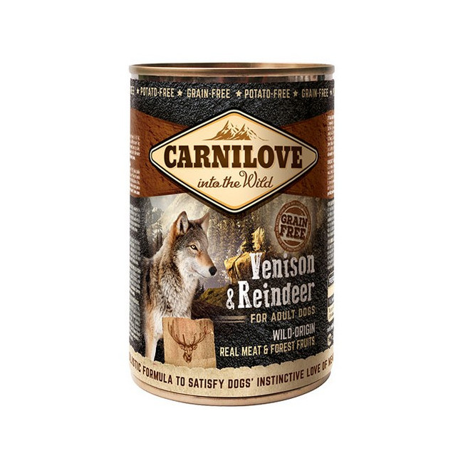 Carnilove Dog Wild Meat Venison & Reindeer Adult - dzik i renifer puszka 400g