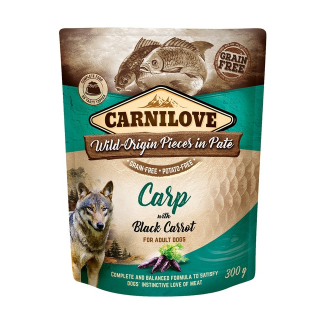 Carnilove Dog Carp & Black Carrot - karp i czarna marchew saszetka 300g
