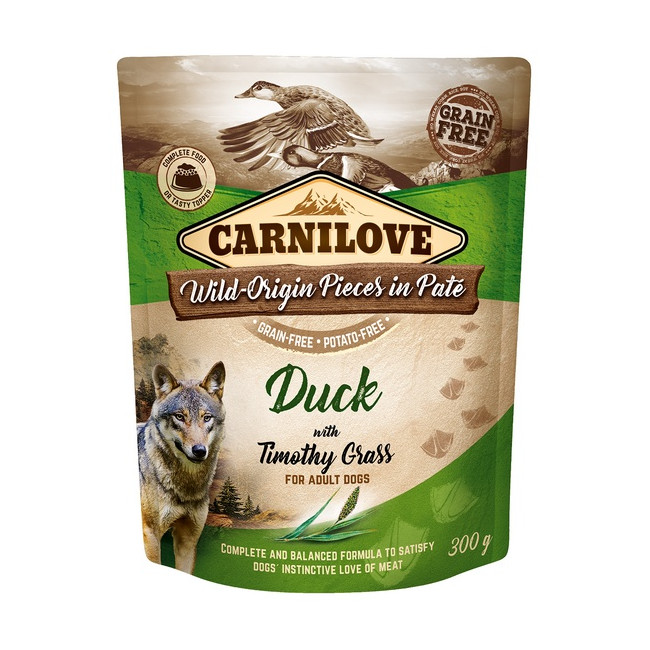 Carnilove Dog Duck & Timothy Grass - kaczka i tymotka łąkowa saszetka 300g