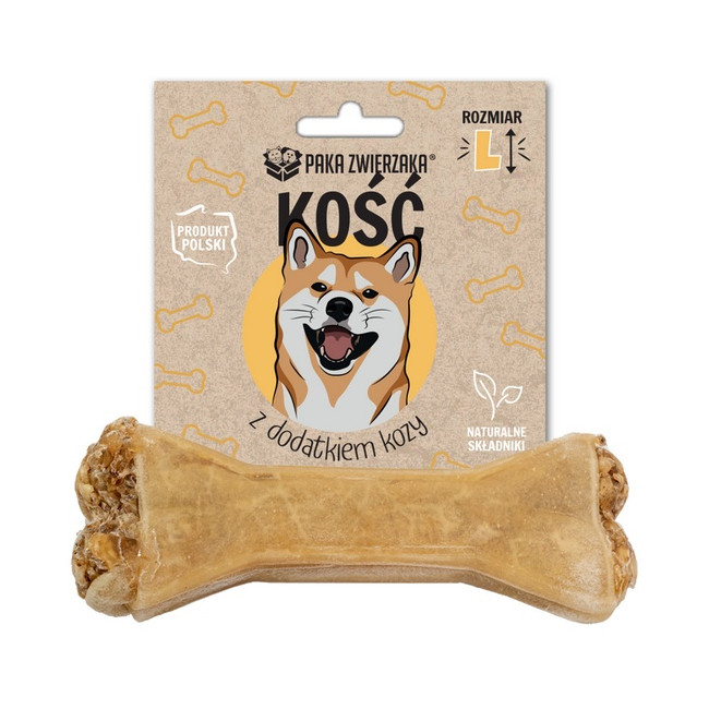 Paka Zwierzaka Kość z dodatkiem kozy L 13,5cm
