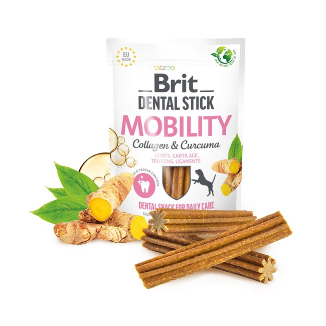 Brit Dental Stick Mobility Collagen & Curcuma 251g