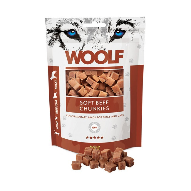 Woolf Soft Beef Chunkies 100g