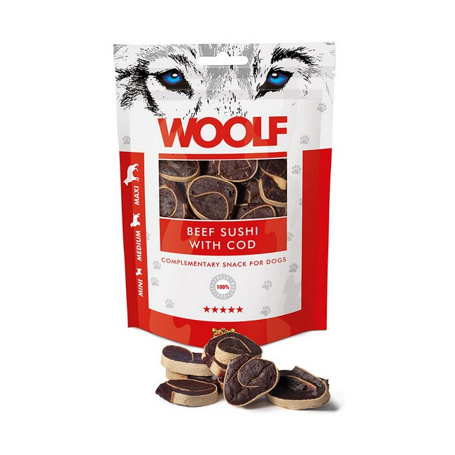 Woolf Beef Sushi With Cod 100g