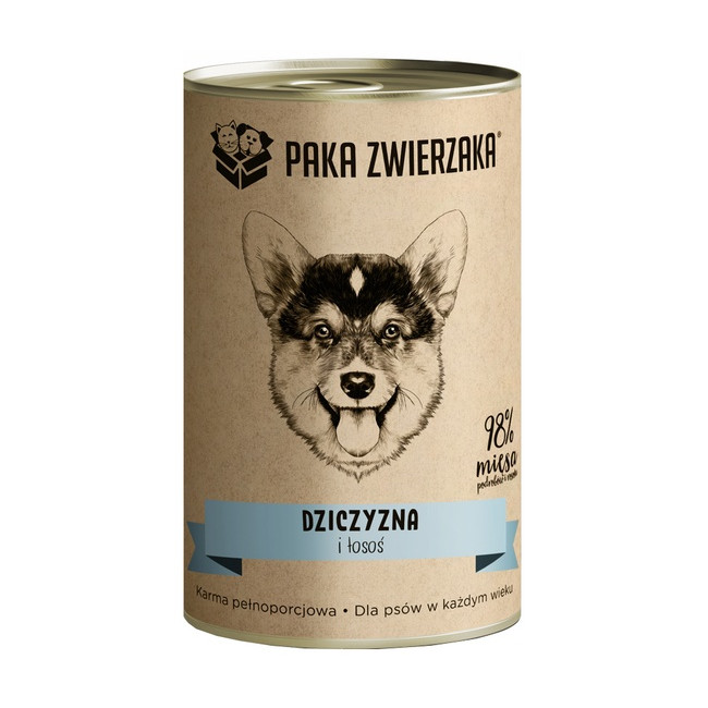 Paka Zwierzaka Dziczyzna i łosoś puszka 400g