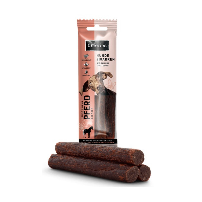 Chewies Hundezigarren Pferd & Hanf - konina & konopie 75g