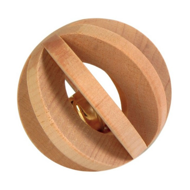 Trixie Drewniana piłka z dzwonkiem dla gryzoni 6cm [TX-6187]