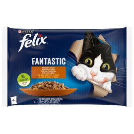 Felix Fantastic Wybór Mięs (królik+jagnięcina) w galaretce saszetki 4x85g