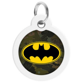 Collar WauDog Smart ID Zawieszka z QR-paszportem okrągła 3cm batman zielony