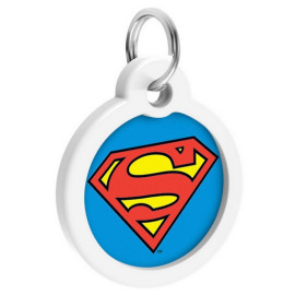 Collar WauDog Smart ID Zawieszka z QR-paszportem okrągła 3cm superman bohater
