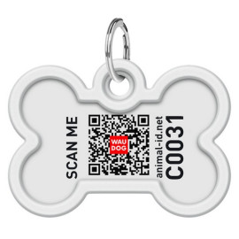 Collar WauDog Smart ID Zawieszka z QR-paszportem kość 4x3cm zębate potwory