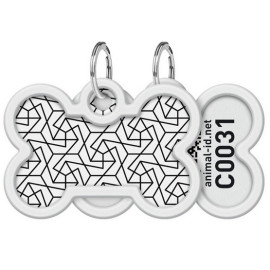 Collar WauDog Smart ID Zawieszka z QR-paszportem kość 4x3cm geometria