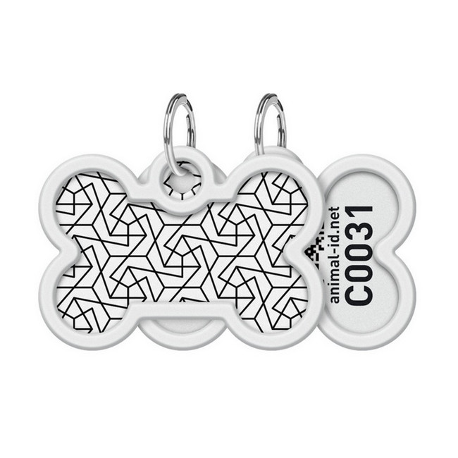Collar WauDog Smart ID Zawieszka z QR-paszportem kość 4x3cm geometria