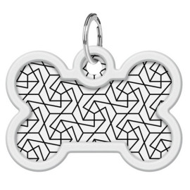 Collar WauDog Smart ID Zawieszka z QR-paszportem kość 4x3cm geometria