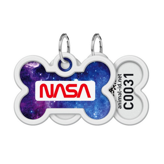 Collar WauDog Smart ID Zawieszka z QR-paszportem kość 4x3cm NASA21