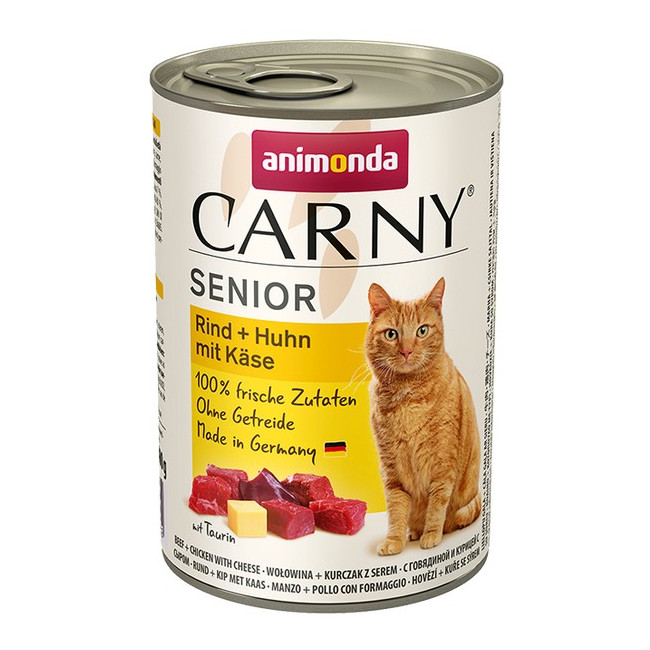 Animonda Carny Senior Wołowina, Kurczak + Ser puszka 400g