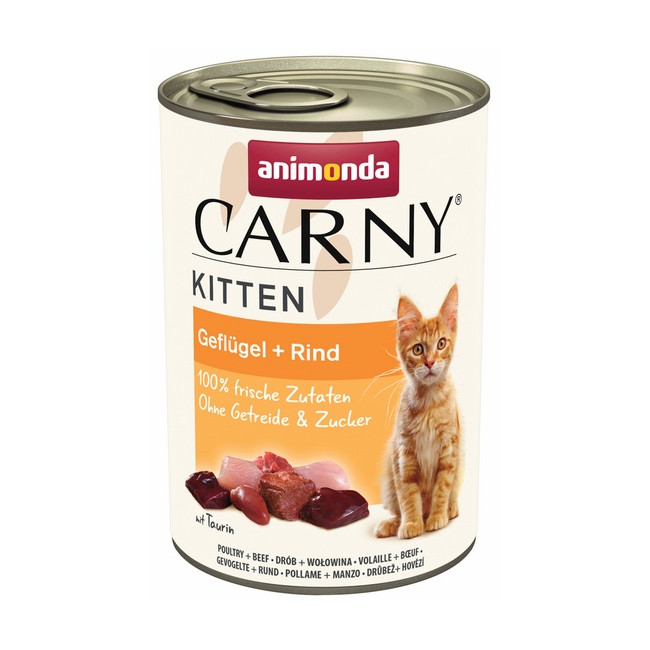 Animonda Carny Kitten Wołowina + Drób puszka 400g