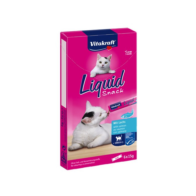 Vitakraft Cat Liquid-Snack z Łososiem 6x15g [16423]