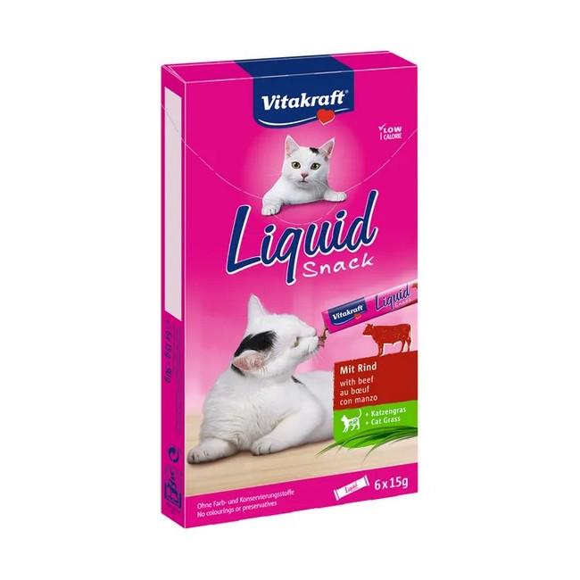 Vitakraft Cat Liquid-Snack z Wołowiną 6x15g [23521]