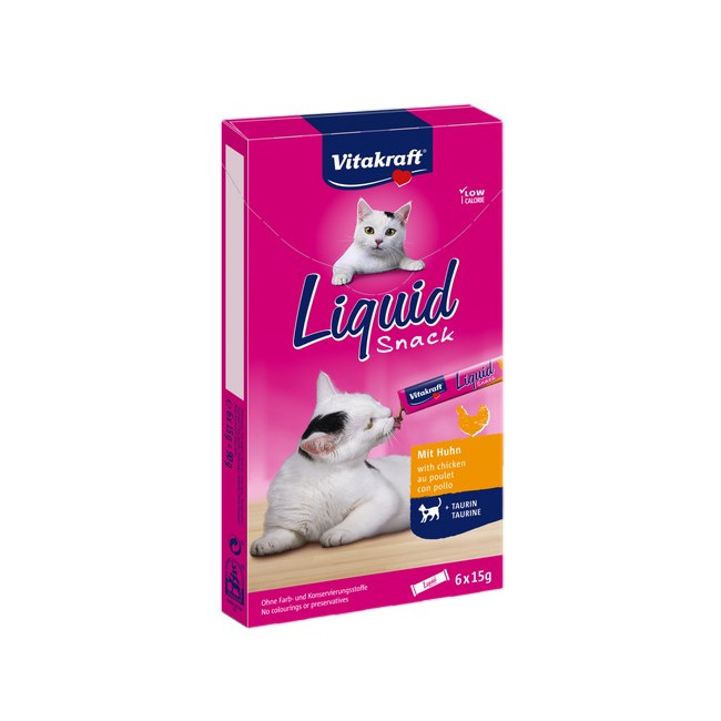 Vitakraft Cat Liquid-Snack z Kurczakiem 6x15g [16424]