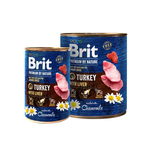 Brit Premium By Nature Turkey & Liver Junior puszka 800g