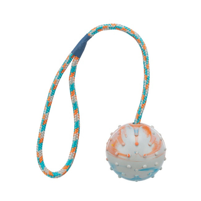 Trixie Piłka gumowa na sznurku 6/30cm [3454]