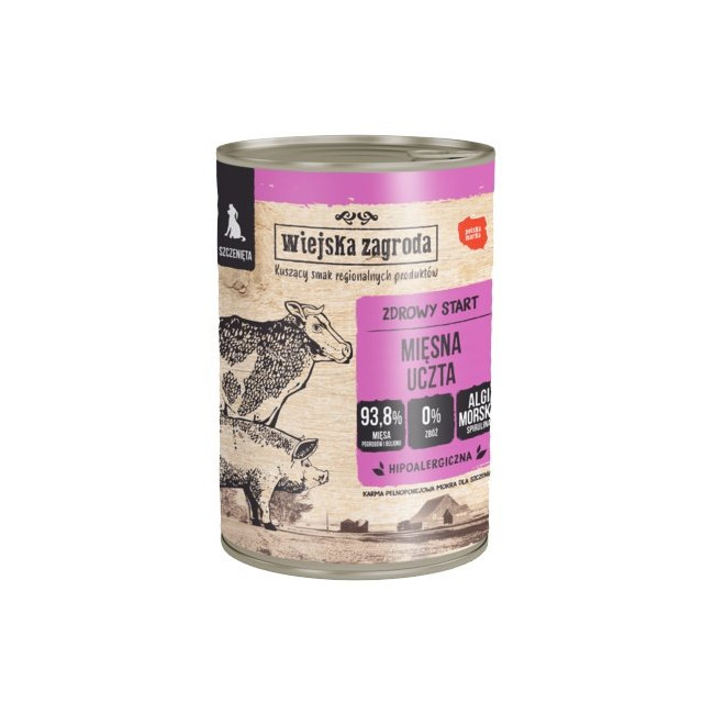 Wiejska Zagroda Mięsna uczta Puppy puszka 400g