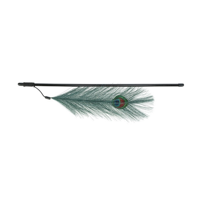 Trixie Wędka dla kota z pawim piórem 47cm [4509]
