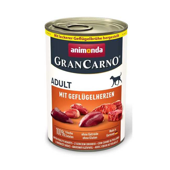 Animonda GranCarno Original Adult Geflugelherzen Drobiowe serca puszka 400g
