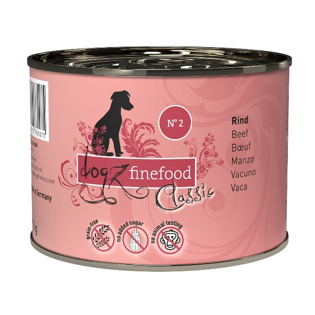 Dogz Finefood Classic N.02 Wołowina puszka 200g