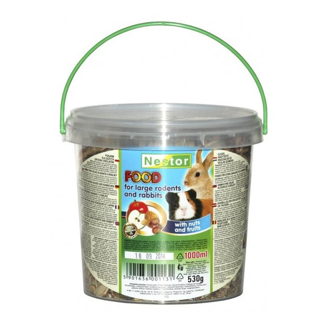 Nestor Pokarm dla dużych gryzoni i królików orzechowo-owocowy 1L