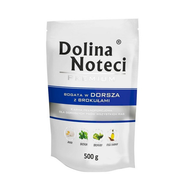 Dolina Noteci Premium Pies Dorsz z brokułami saszetka 500g