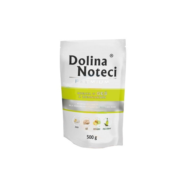 Dolina Noteci Premium Pies Gęś i ziemniaki saszetka 500g