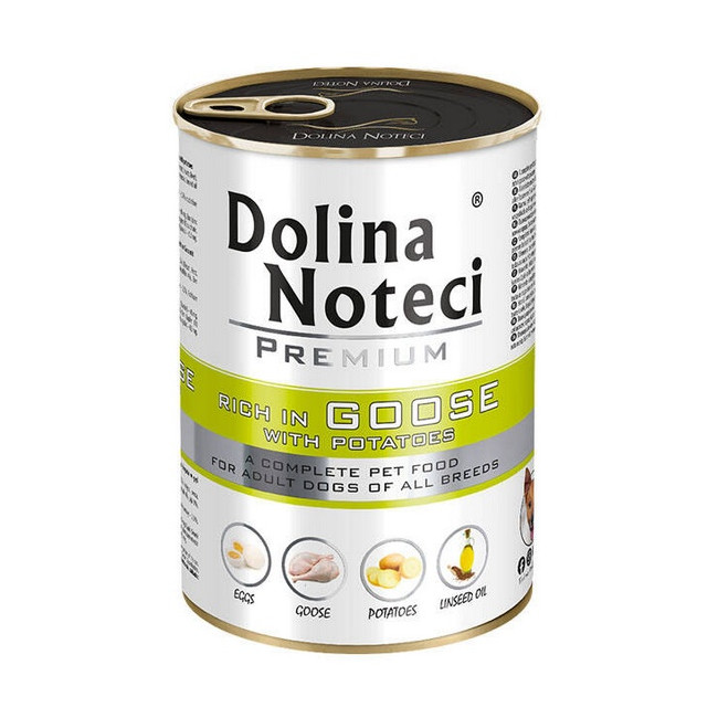 Dolina Noteci Premium Pies Gęś i ziemniaki puszka 400g