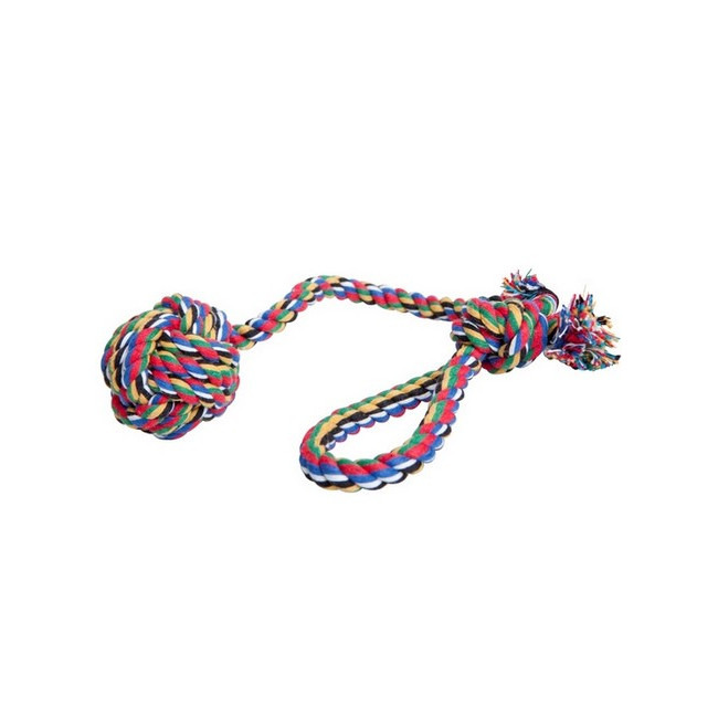 Dingo Piłka ze sznurka wielokolorowa z rączką