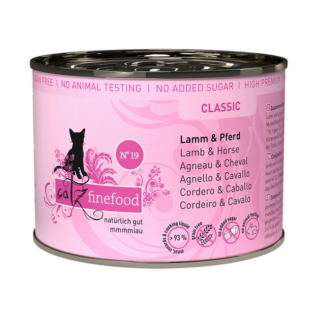Catz Finefood Classic N.19 Jagnięcina i Konina puszka 200g