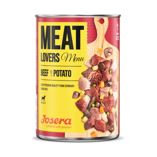 Josera Meat Lovers Menu Wołowina z ziemniakami puszka 400g