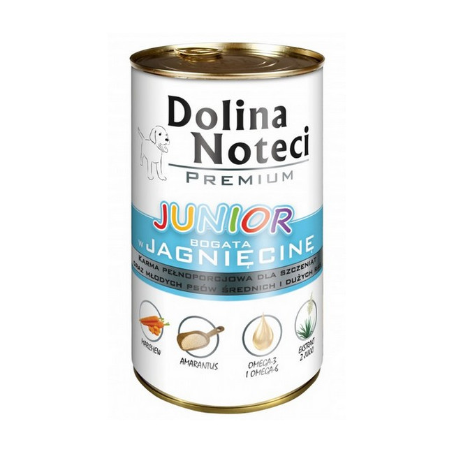 Dolina Noteci Premium Pies Junior Jagnięcina puszka 400g