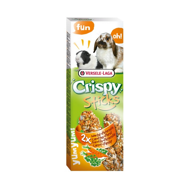 Versele-Laga Crispy Sticks Rabbit & Guinea Pig Carrot - kolby dla królików i świnek z marchewką 110g
