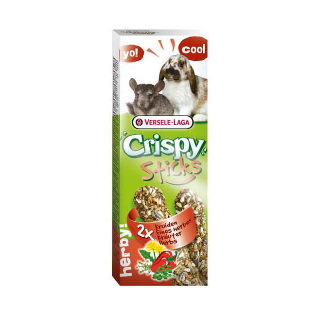 Versele-Laga Crispy Sticks Rabbit & Chinchilla Herbs - kolby dla królików i szynszyli z ziołami 110g
