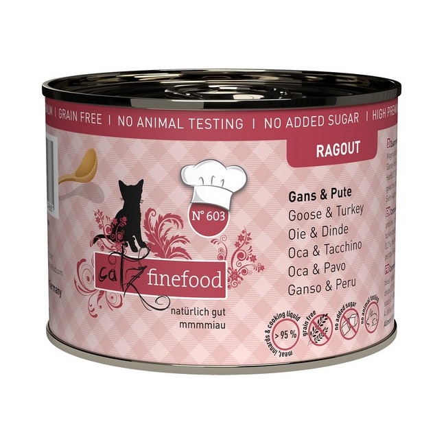 Catz Finefood Ragout N.603 Gęś i Indyk puszka 190g