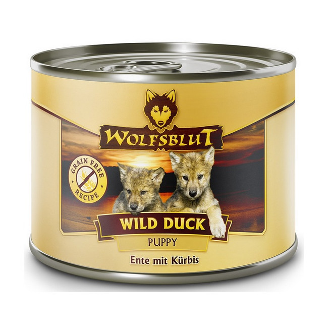 Wolfsblut Dog Wild Duck Puppy - kaczka i bataty puszka 200g