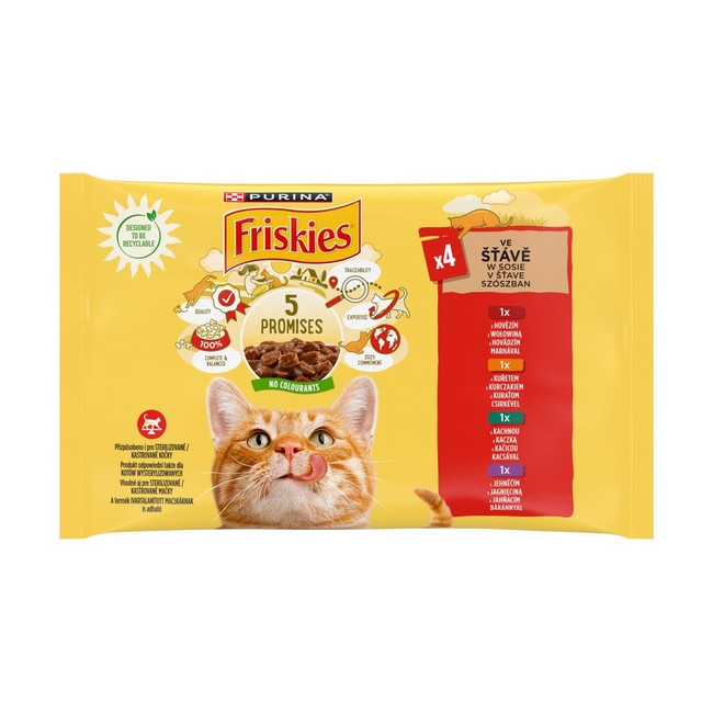 Friskies Mix mięsny w sosie saszetki 4x85g
