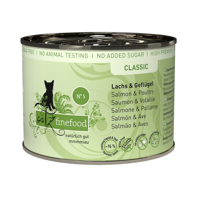 Catz Finefood Classic N.05 Łosoś i drób puszka 200g
